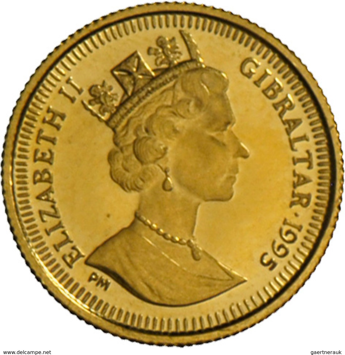 Gibraltar - Anlagegold: Elizabeth II. 1952-,: 15 Ecu 1995 Ritter Mit Banner Und Löwenschild, 1/25 OZ - Gibilterra