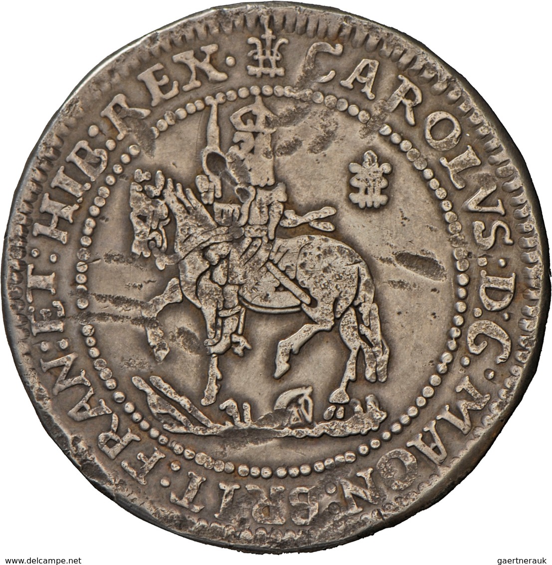 Großbritannien: Charles I. 1625-1649: ½ Pound (Halfpound) 1642 Oxford. 57,57 G. Davenport 3769, Druc - Autres & Non Classés