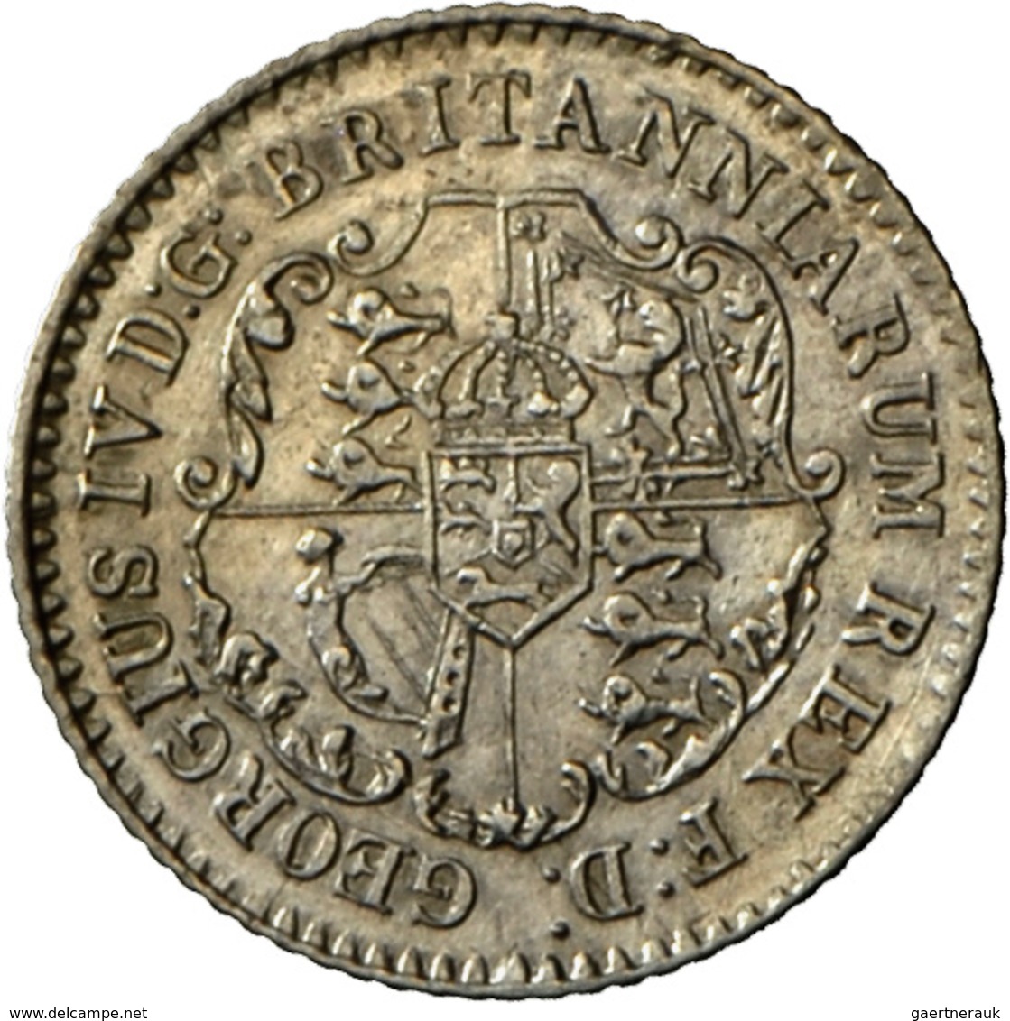 Großbritannien: Georg IV. 1820-1830, British West Indies: 1/16 Dollar 1822 (anchor Coinage), KM# 1, - Otros & Sin Clasificación