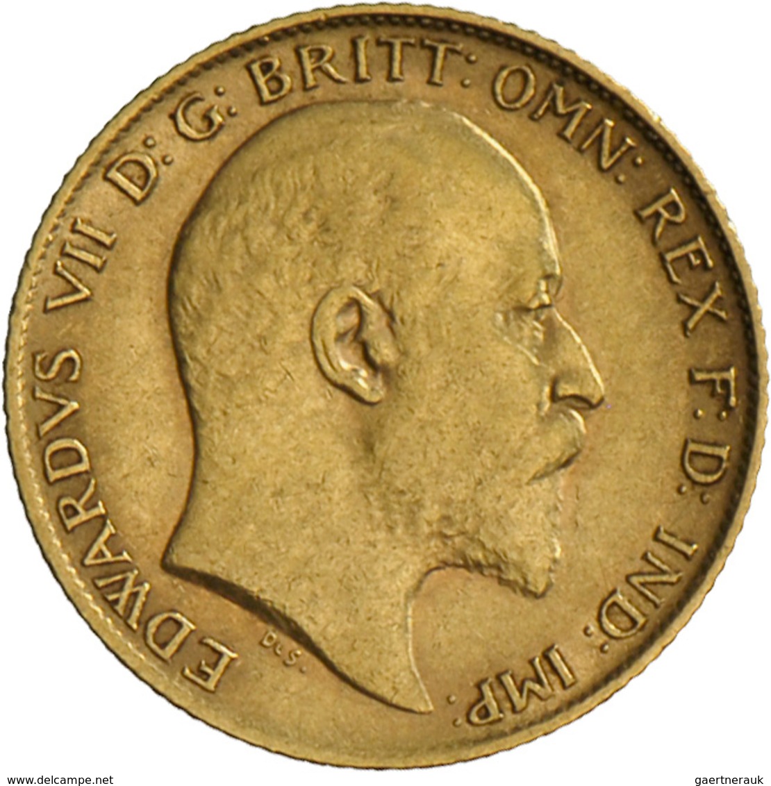 Großbritannien - Anlagegold: Edward VII. 1902-1910: ½ Sovereign 1909, KM# 804, Friedberg 401. 3,97 G - Autres & Non Classés