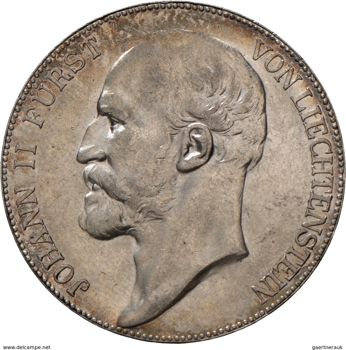 Liechtenstein: Johann II. 1858-1929: 5 Kronen 1910, Davenport 216, Auflage 10.000 Expl., Feine Kratz - Liechtenstein