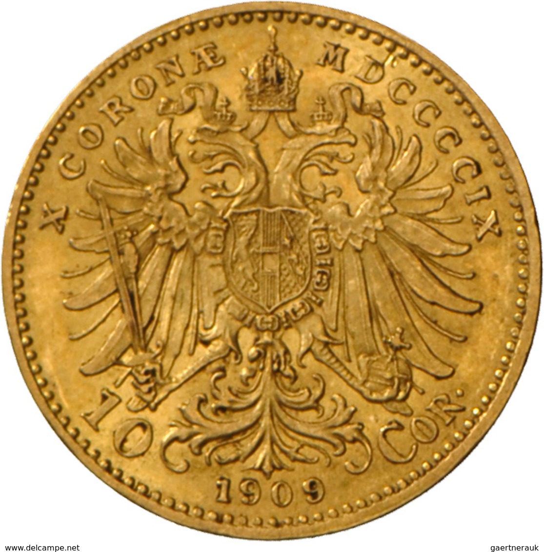 Österreich - Anlagegold: Franz Joseph I. 1848-1916: Lot 5 Goldmünzen: 4 X 10 Kronen (a 3,37 G 900/10 - Autriche