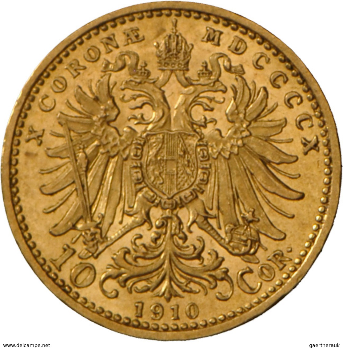 Österreich - Anlagegold: Franz Joseph I. 1848-1916: Lot 5 Goldmünzen: 4 x 10 Kronen (a 3,37 g 900/10