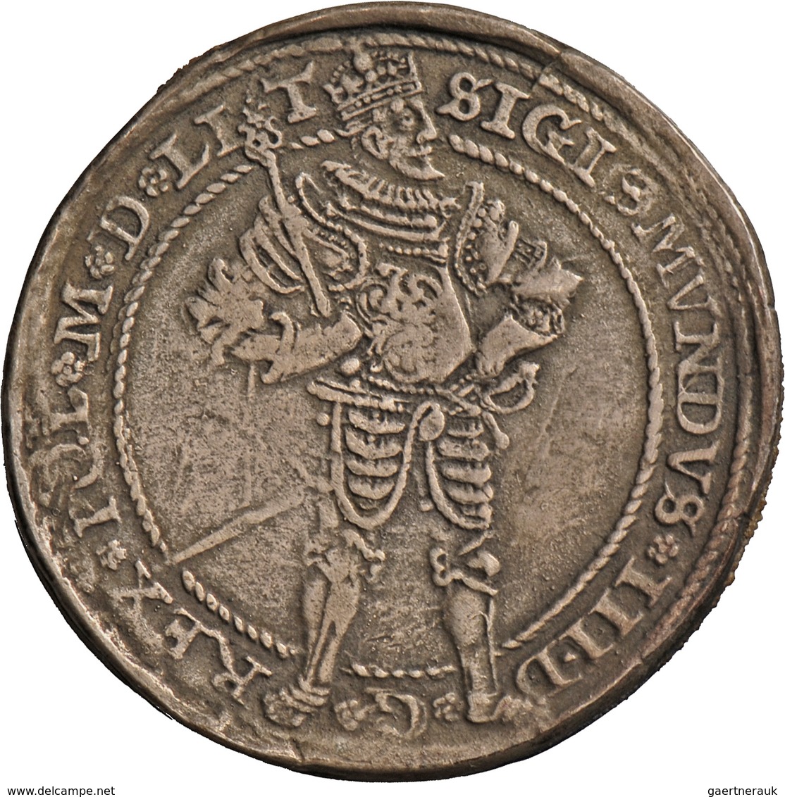 Polen: Sigismund III. Wasa 1587-1632: 10 Dukaten 1592, Riga; 44,58 Mm, 18,94 G, Vgl.Gumowski 1465 (d - Polonia