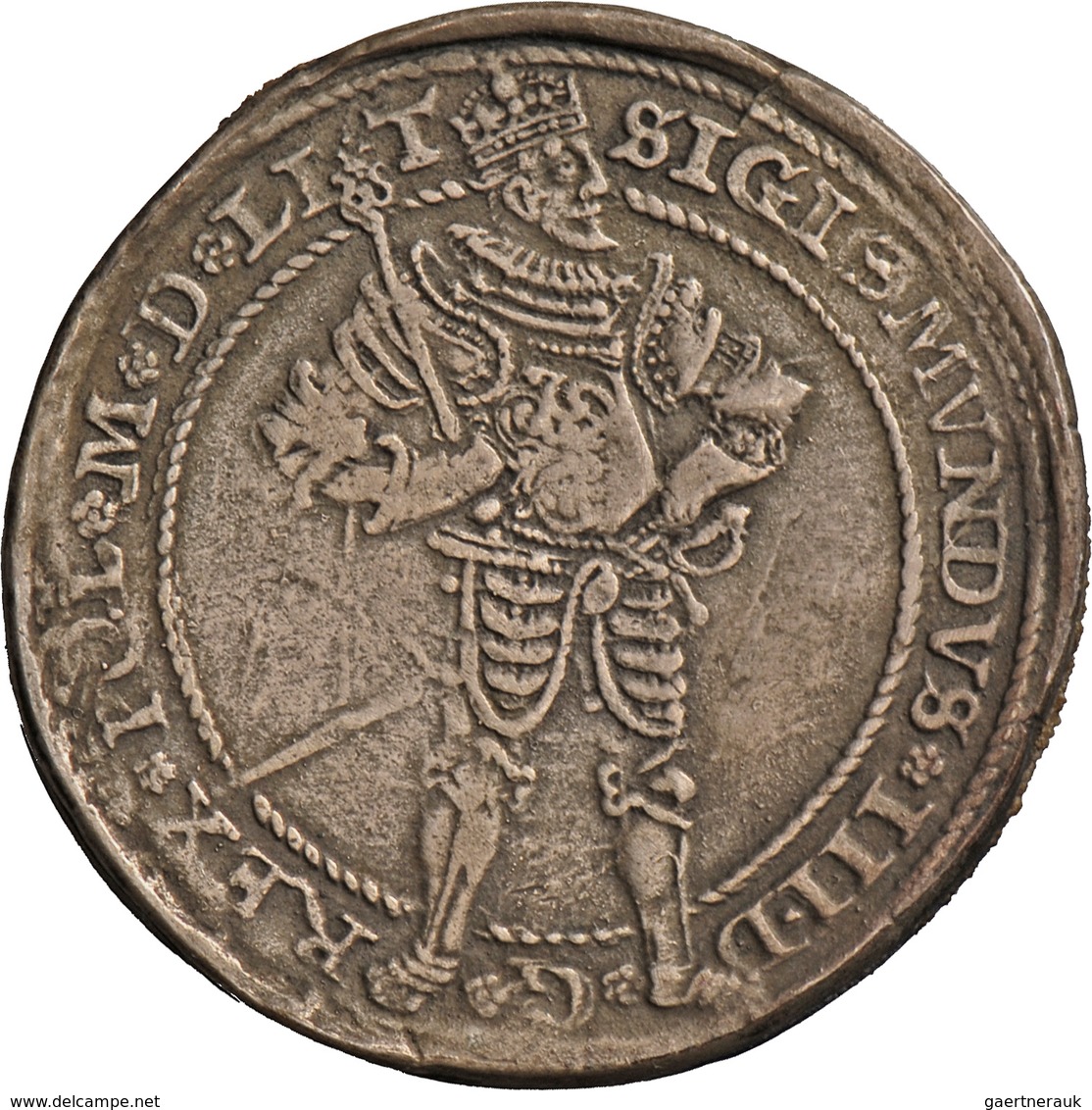 Polen: Sigismund III. Wasa 1587-1632: 10 Dukaten 1592, Riga; 44,58 Mm, 18,94 G, Vgl.Gumowski 1465 (d - Polen