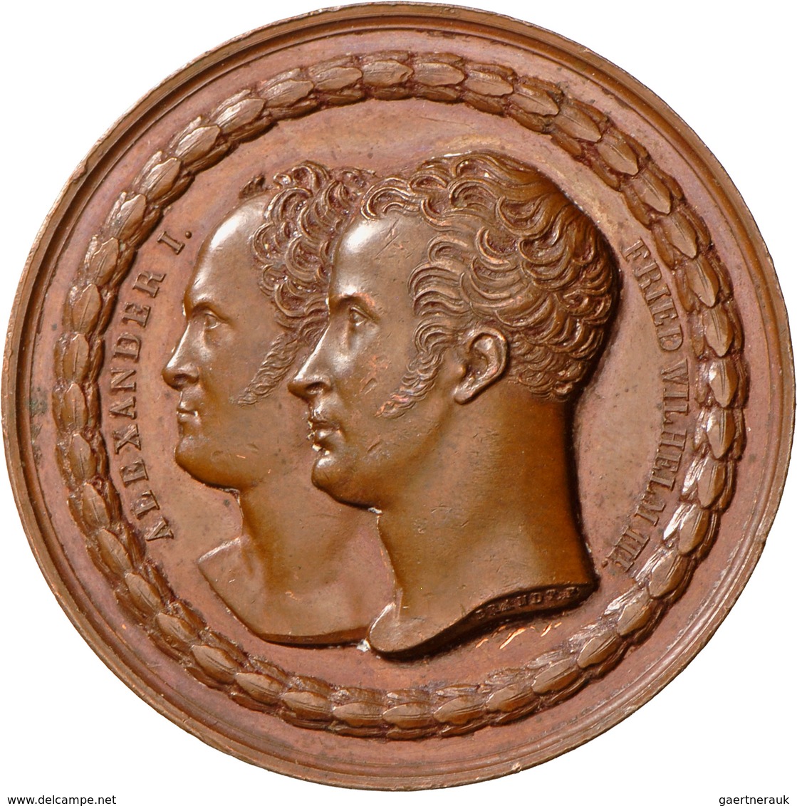 Russland: Alexander I. 1801-1825: Bronzemedaille 1818, Von H. F. Brandt, Auf Die Grundsteinlegung De - Russie