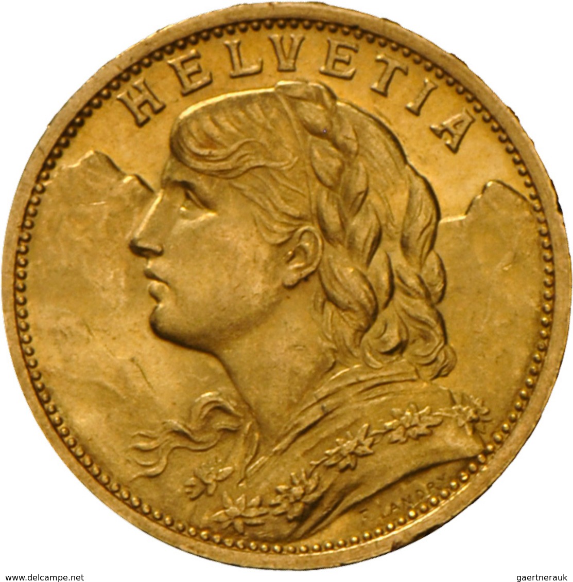 Schweiz - Anlagegold: 20 Franken 1900 B (Vreneli), KM# 35.1, 6.45 G, 900/1000 Gold, Auflage Nur 400. - Autres & Non Classés