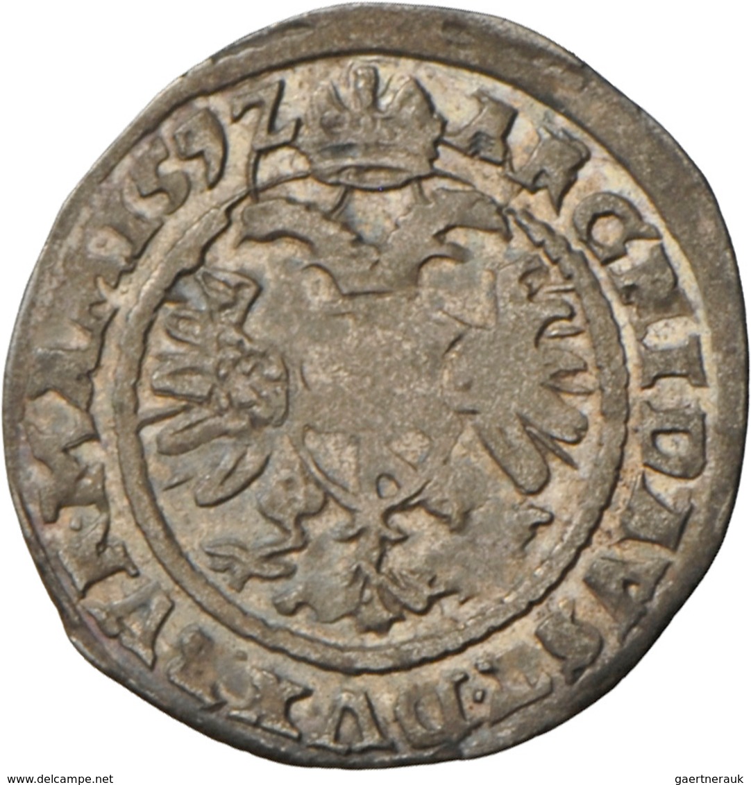 Tschechien: Böhmen, Lot 5 Münzen: Maximilian II: Weißgroschen 1576 (Prag?), Rudolf II: Weißgroschen - Tchéquie