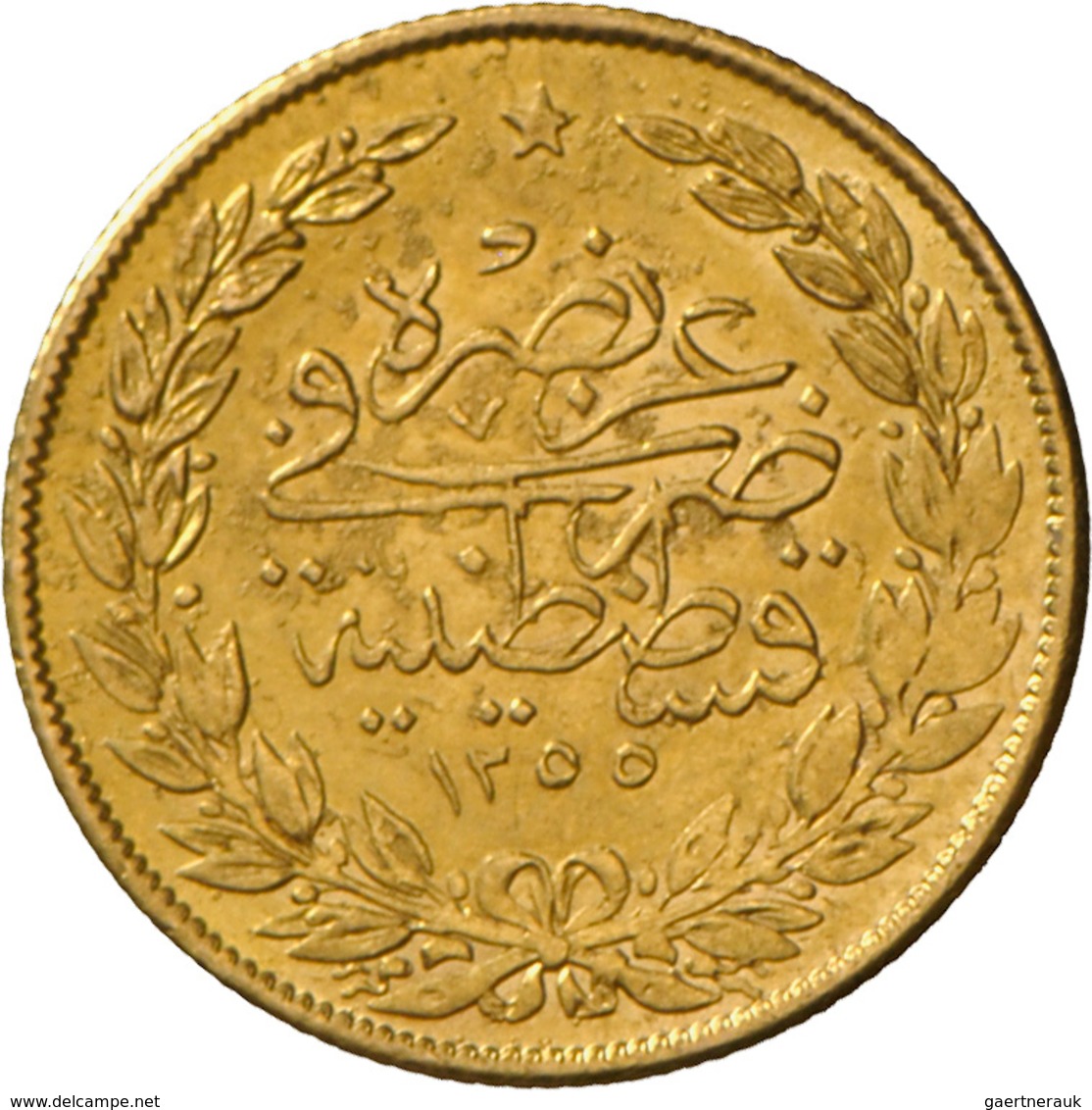 Türkei - Anlagegold: Abdul Mejid 1839-1861 (1255-1277): 10 Kurush Nach Münzreform 1845, Jahr 17 (IV) - Turkije