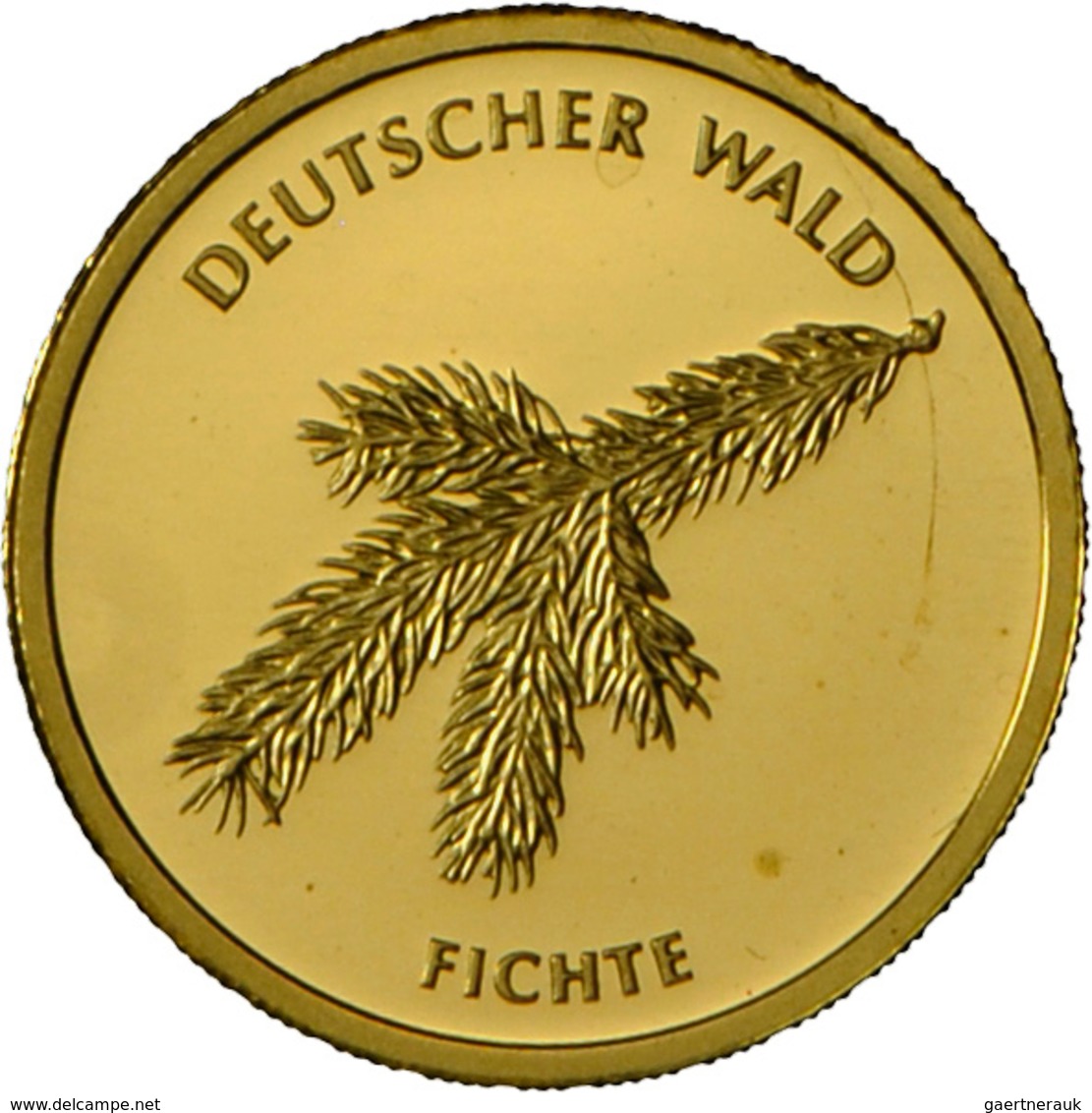 Deutschland - Anlagegold: 5 X 20 Euro Gold Serie Deutscher Wald 2010 - 2014: (Eiche, Buche, Fichte, - Alemania