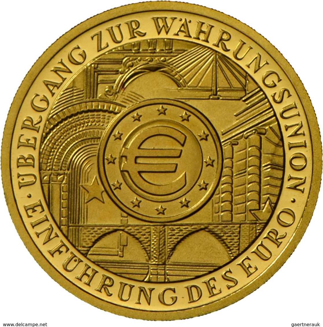 Deutschland - Anlagegold: 5 X 100 Euro 2002 Währungsunion (A,D,F,G,J), In Originalkapsel, Mit Zertif - Germania