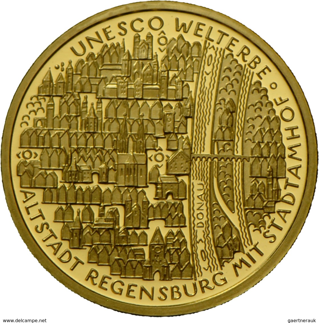 Deutschland - Anlagegold: 5 X 100 Euro 2016 Altstadt Regensburg Mit Stadtamhof (A,D,F,G,J) In Origin - Alemania