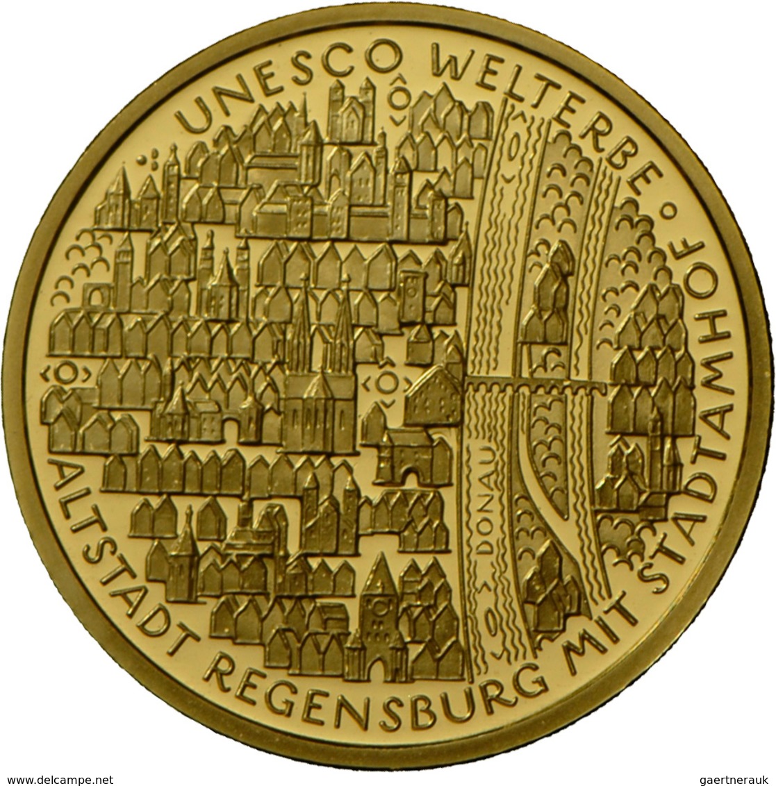 Deutschland - Anlagegold: 5 X 100 Euro 2016 Altstadt Regensburg Mit Stadtamhof (A,D,F,G,J) In Origin - Alemania