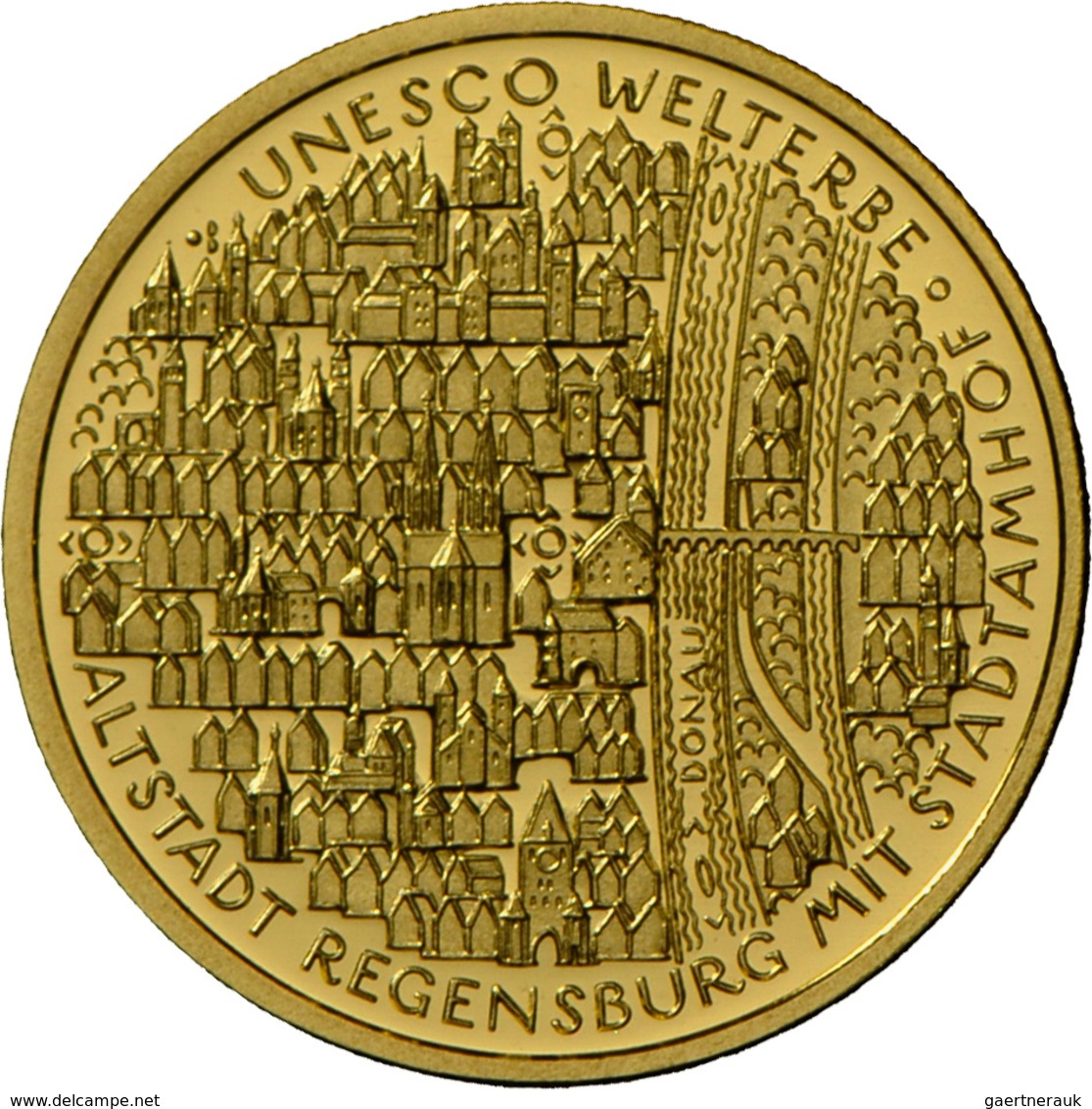 Deutschland - Anlagegold: 5 X 100 Euro 2016 Altstadt Regensburg Mit Stadtamhof (A,D,F,G,J) In Origin - Alemania