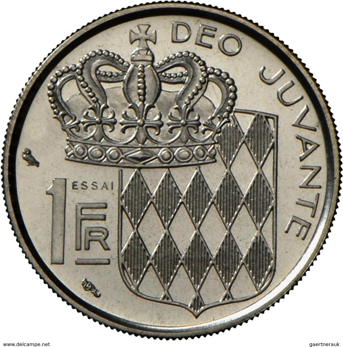 Monaco: Rainier II. 1949-2005, Lot 2 Münzen: 1 Franc 1960 Fürst Rainier III., ESSAI In Silber (Aufla - Monaco