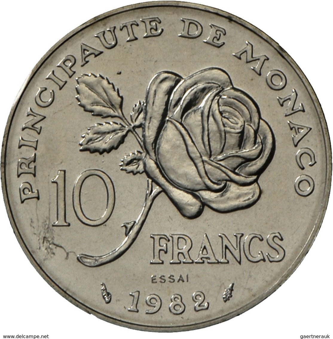 Monaco: Rainier II. 1949-2005: Lot 3 X 10 Francs 1982 ESSAI Fürstin Gracia Patricia (Grace Kelly) In - Monaco