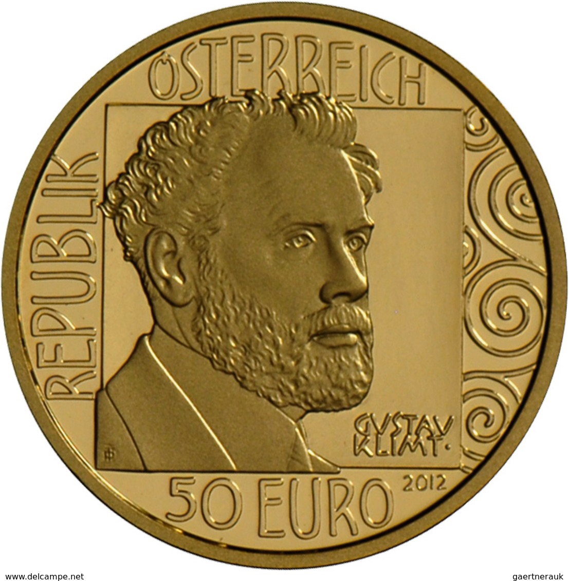 Österreich - Anlagegold: Lot 4 Goldmünzen: 50 Euro 2012 Adele Bloch-Bauer I. (2x) 10,14 G, 986/1000 - Austria