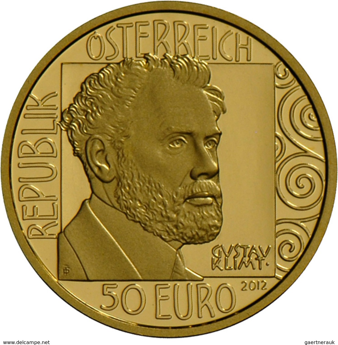 Österreich - Anlagegold: Lot 4 Goldmünzen: 50 Euro 2012 Adele Bloch-Bauer I. (2x) 10,14 g, 986/1000
