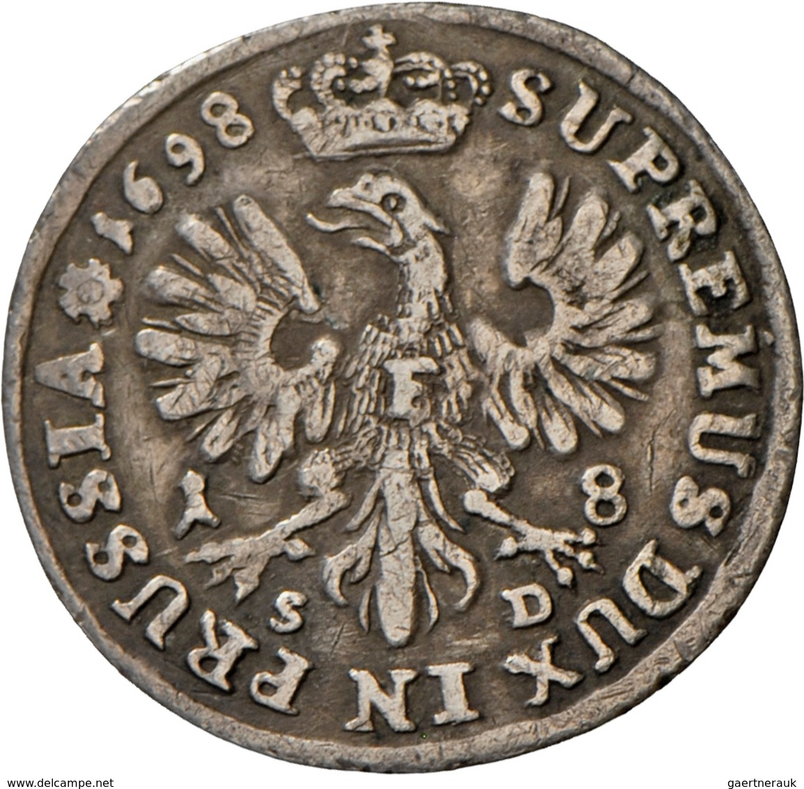 Altdeutschland Und RDR Bis 1800: Brandenburg-Preußen, Friedrich III. 1688-1701: Lot 2 Stück; 18 Grös - Autres & Non Classés