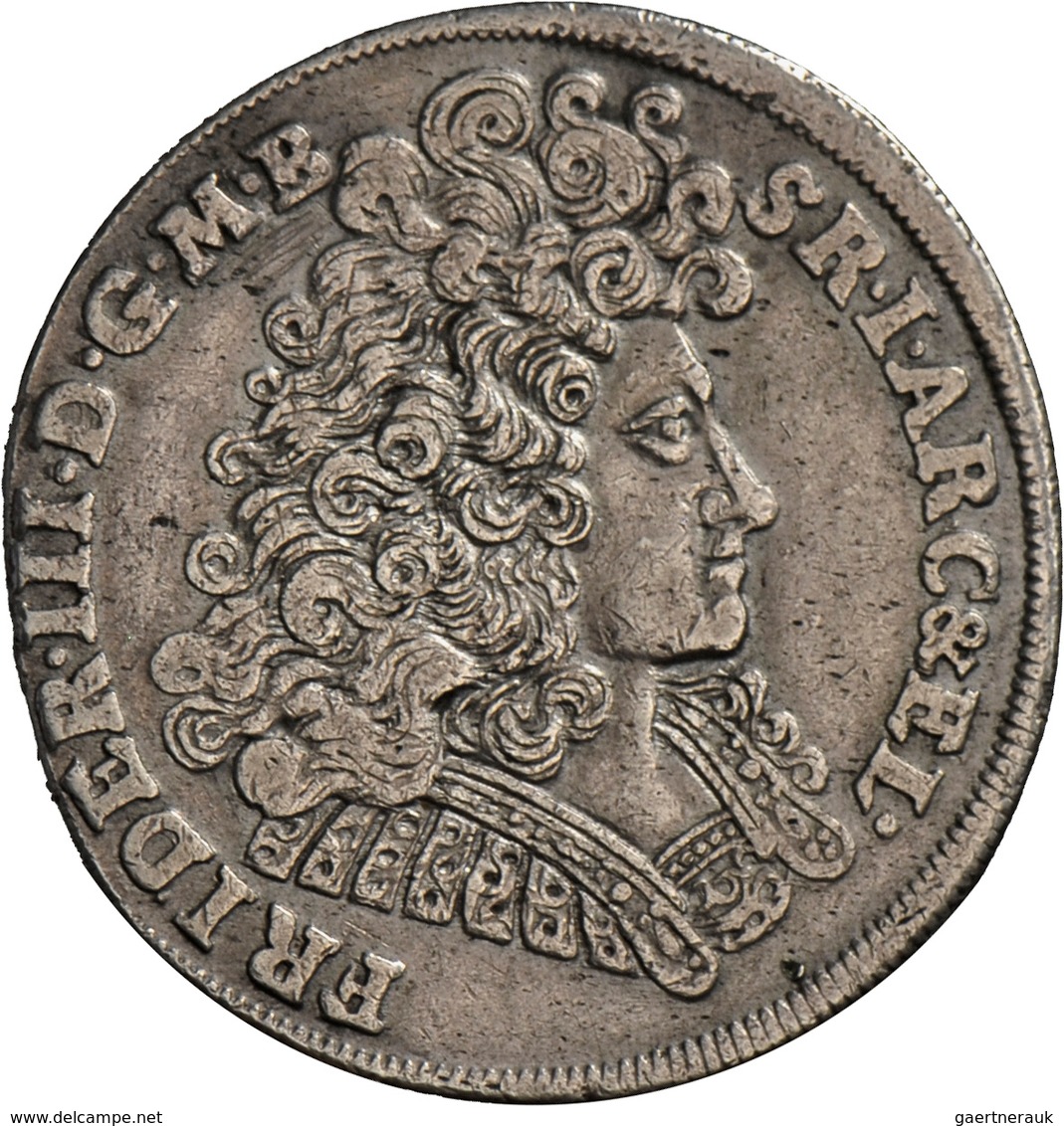 Altdeutschland Und RDR Bis 1800: Brandenburg-Preußen, Friedrich III. 1688-1701: 2/3 Taler 1693 LCS B - Altri & Non Classificati