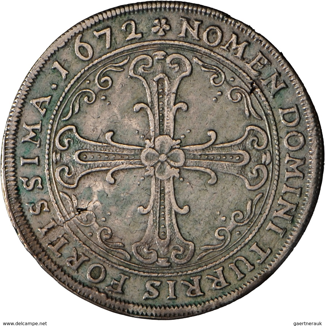 Altdeutschland Und RDR Bis 1800: Frankfurt, Stadt: Gulden 60 Kreuzer 1672; 19,26 G, Davenport 516, J - Otros & Sin Clasificación