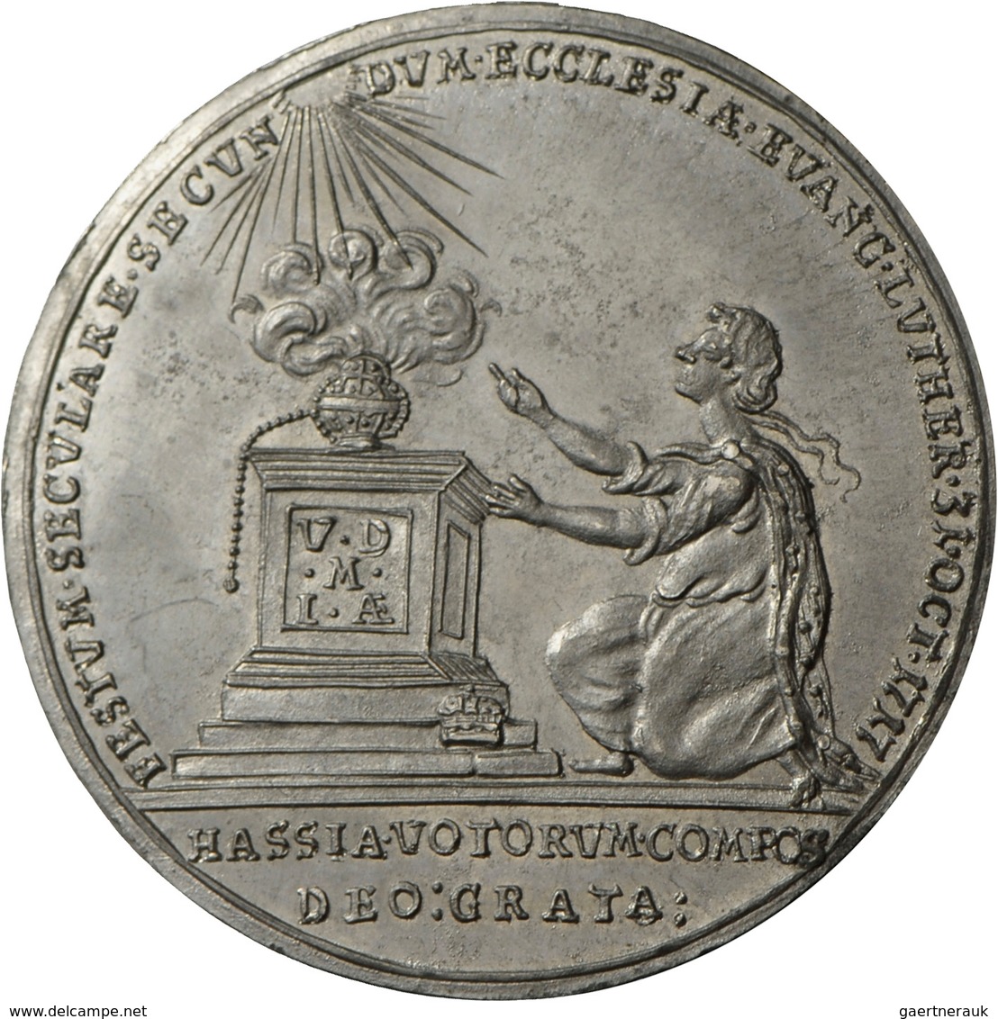 Altdeutschland Und RDR Bis 1800: Hessen-Darmstadt, Lot 5 Medaillen; Ernst Ludwig 1678-1739: Zinnabsc - Altri & Non Classificati