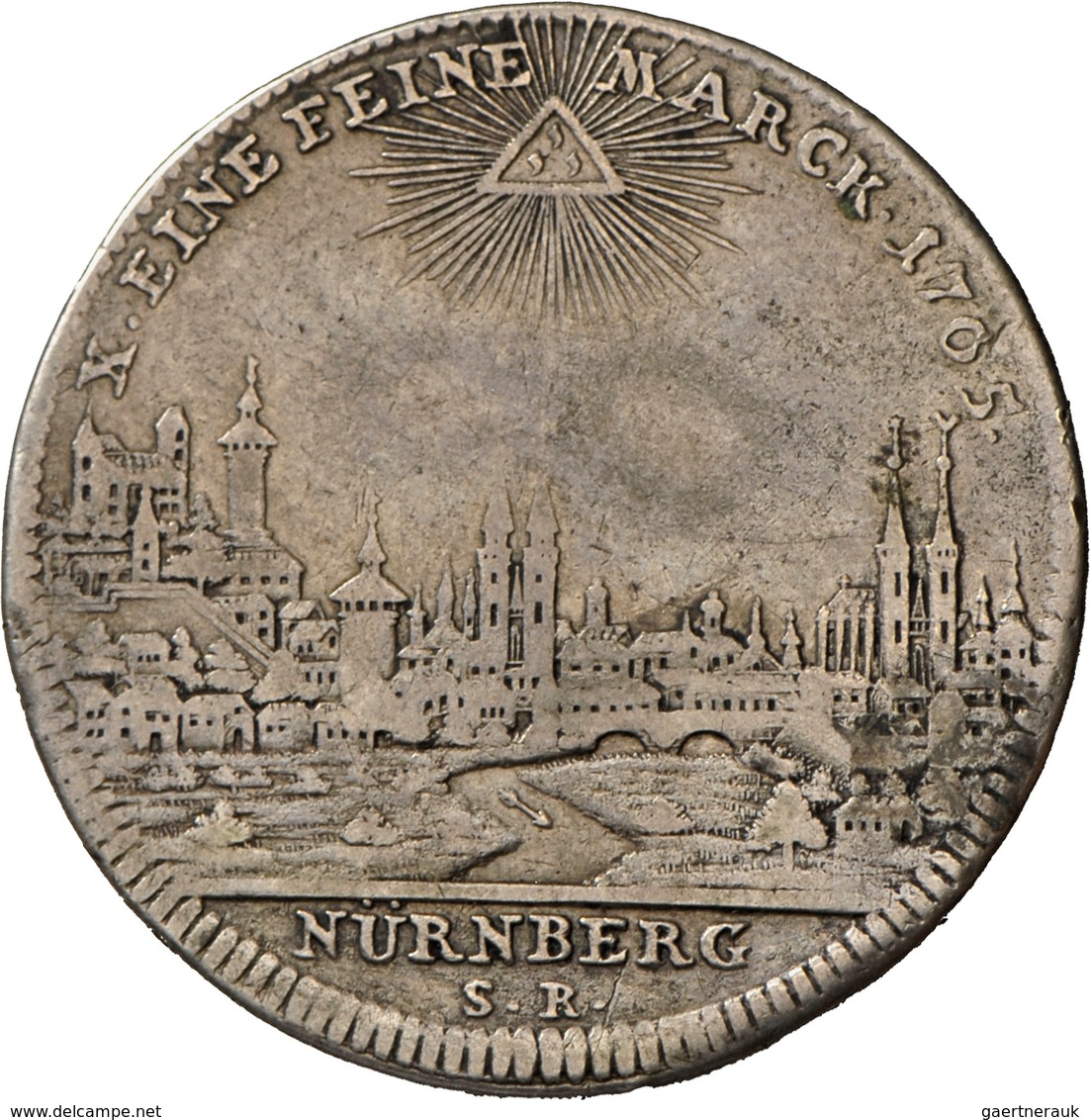 Altdeutschland Und RDR Bis 1800: Nürnberg, Stadt: Taler 1765 Mit Titel Joseph II. Stadtansicht / Rei - Autres & Non Classés