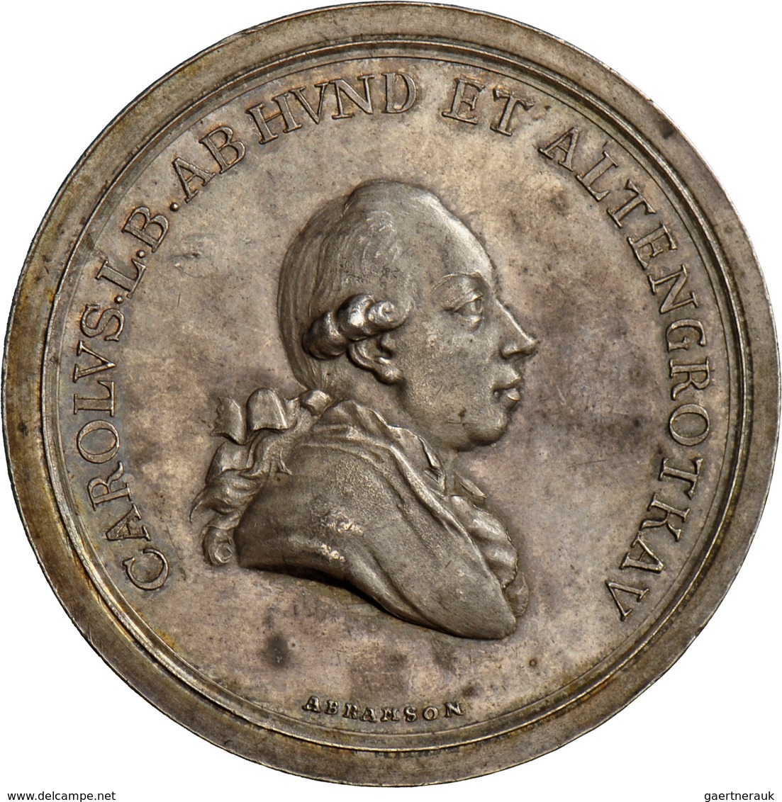 Altdeutschland Und RDR Bis 1800: Sachsen-Meiningen, Karl 1775-1782: Silbermedaille 1776 Von A. Abram - Autres & Non Classés