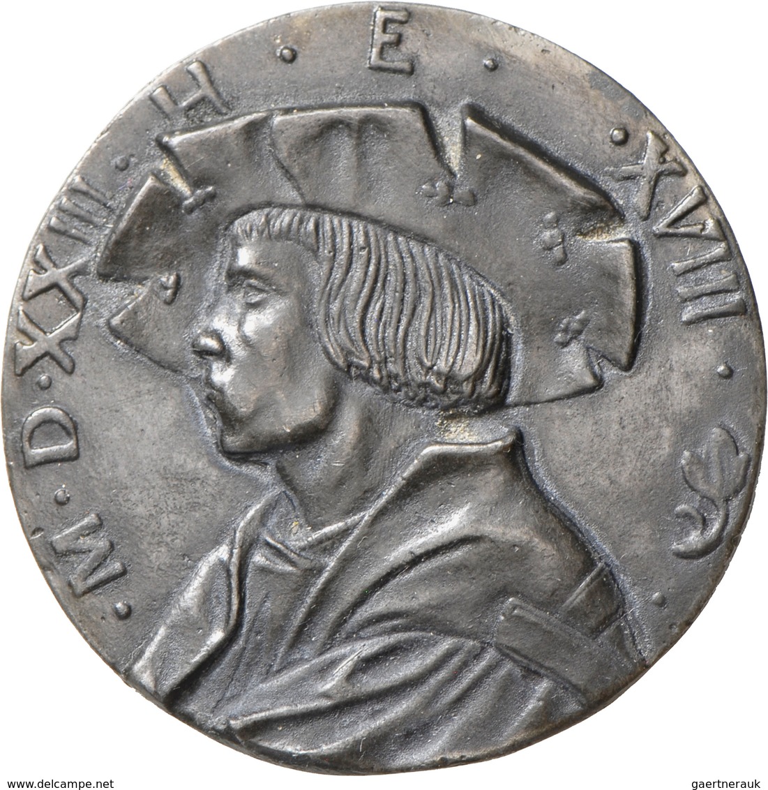 Altdeutschland Und RDR Bis 1800: Ulm, Stadt: Einseitige Bleigussmedaille 1523, Von Martin Schaffner - Otros & Sin Clasificación