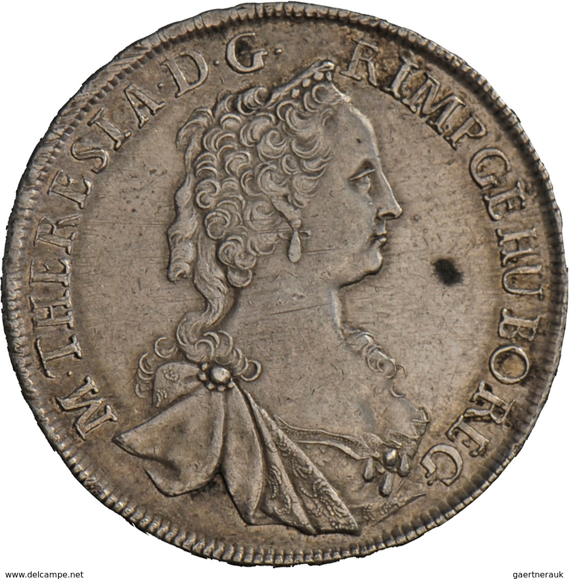 Haus Habsburg: Maria Theresia 1740-1780: ½ Taler 1751 Wien, 14,04 G, KM# 1741, Randunebenheiten, Seh - Autres – Europe