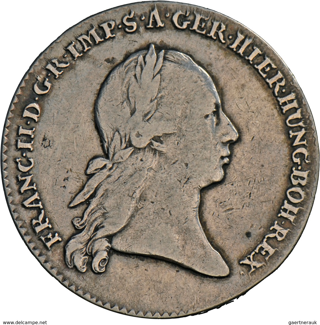 Haus Habsburg: Franz II. 1792-1806: Kronentaler 1794 O. Mzz. (Brüssel) Msz. Kopf. Davenport 1286, He - Otros – Europa