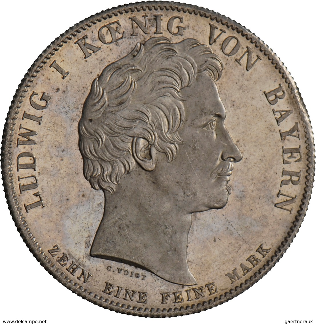 Bayern: Ludwig I. 1825-1848: Taler 1825, Regierungsantritt. 27,94 G, Davenport 555, AKS 112, Randsch - Autres & Non Classés