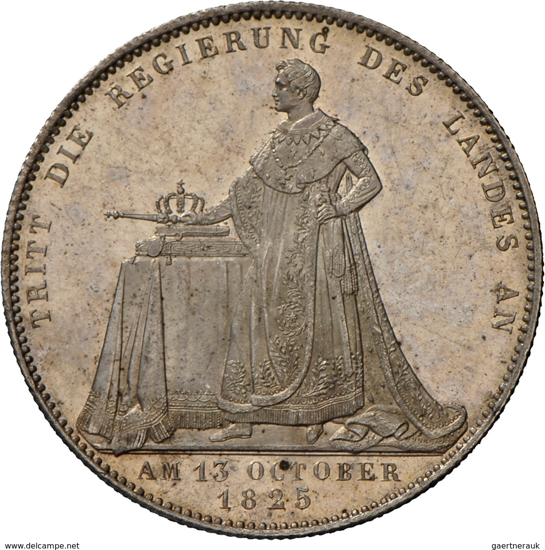 Bayern: Ludwig I. 1825-1848: Taler 1825, Regierungsantritt. 27,94 G, Davenport 555, AKS 112, Randsch - Otros & Sin Clasificación
