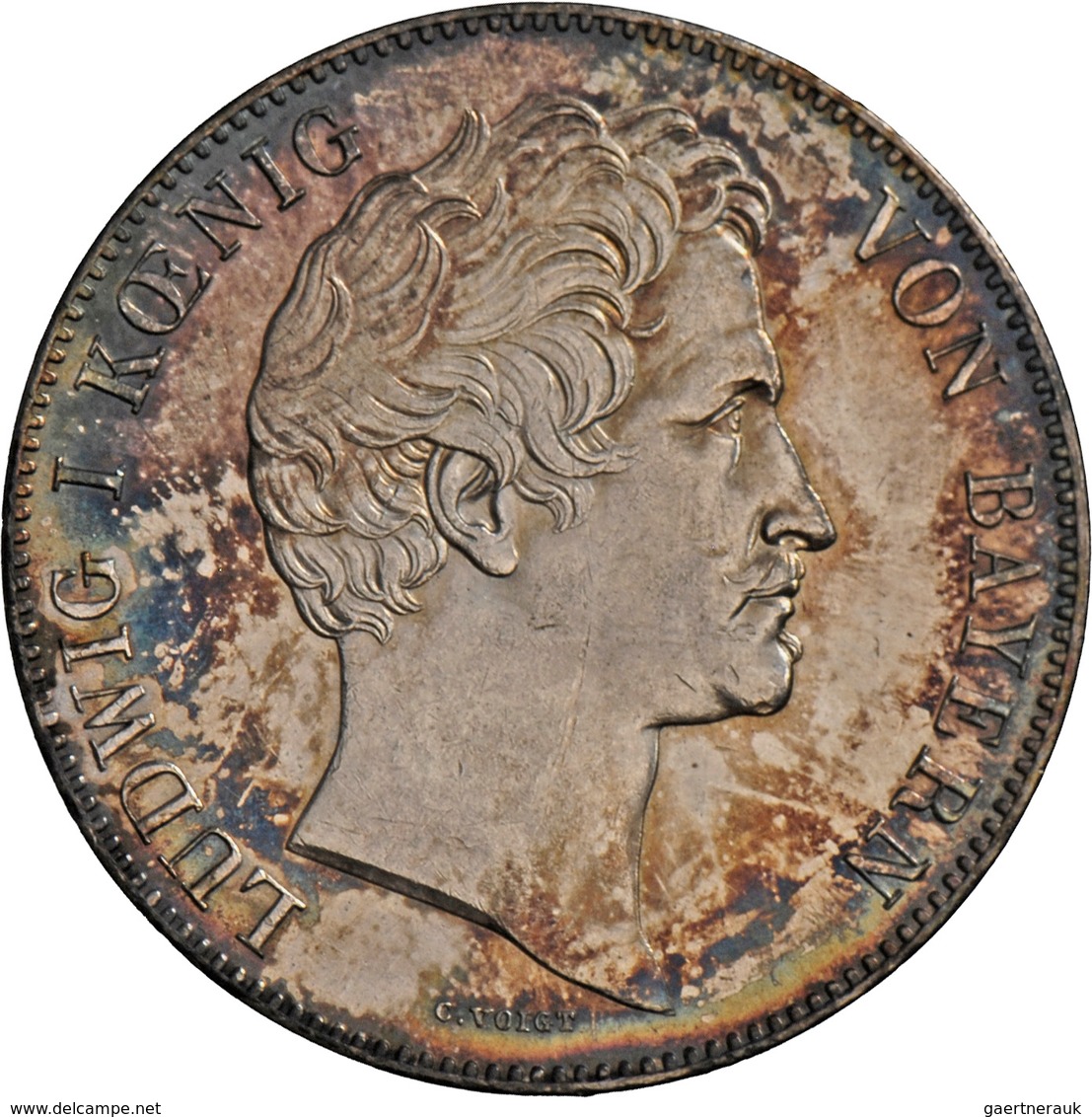 Bayern: Ludwig I. 1825-1848: Vereinsmünze 1848 - 3 1/2 Gulden, VII Eine Feine Mark, 2 Taler. 37,08 G - Altri & Non Classificati