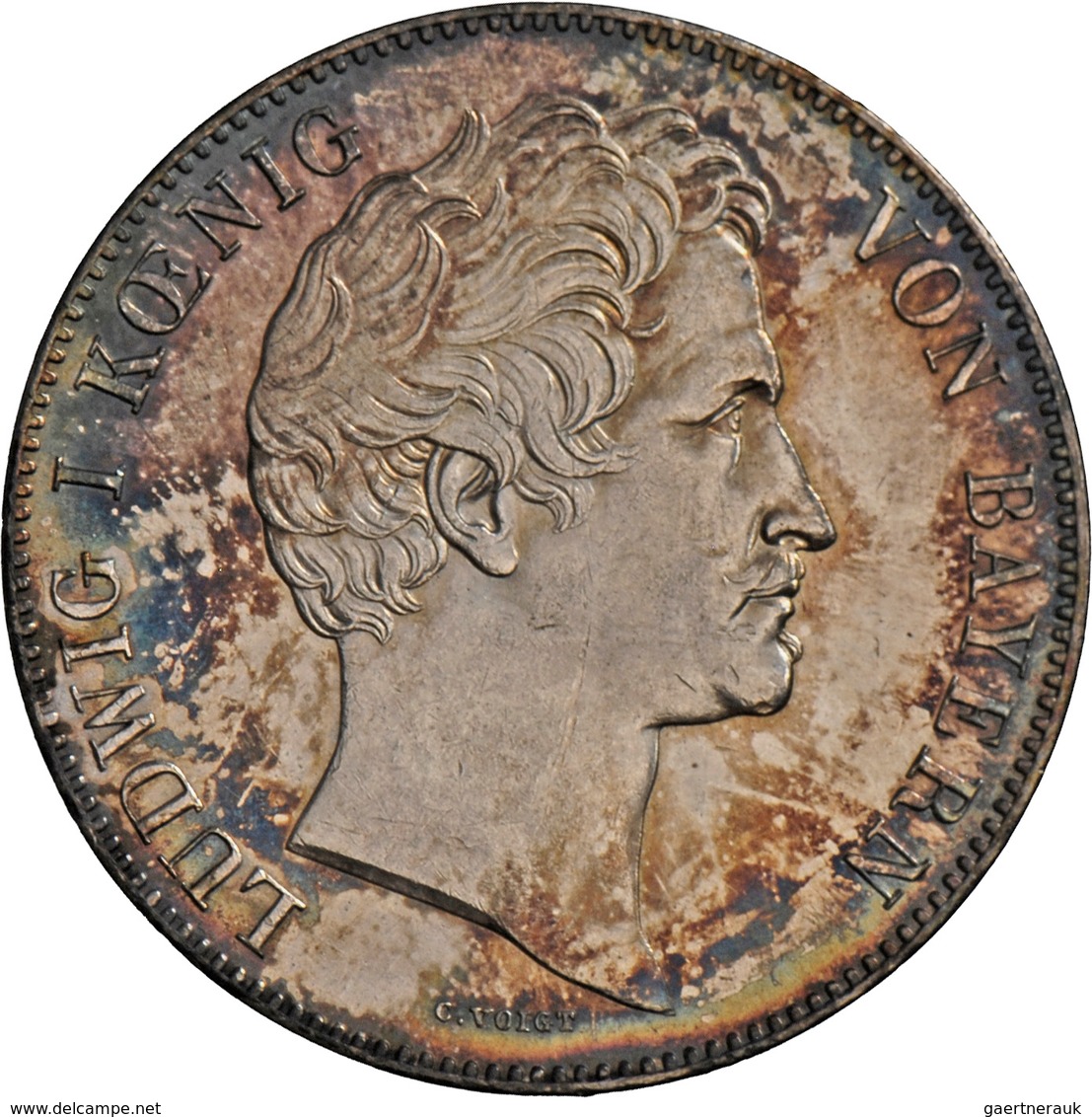 Bayern: Ludwig I. 1825-1848: Vereinsmünze 1848 - 3 1/2 Gulden, VII Eine Feine Mark, 2 Taler. 37,08 G - Autres & Non Classés