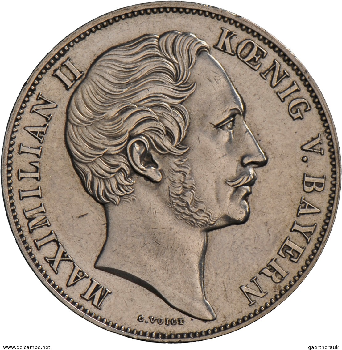 Bayern: Maximilian II. Joseph 1848-1864: Doppelgulden 1855, Mariengulden, AKS 168, Jaeger 84, Winz. - Altri & Non Classificati
