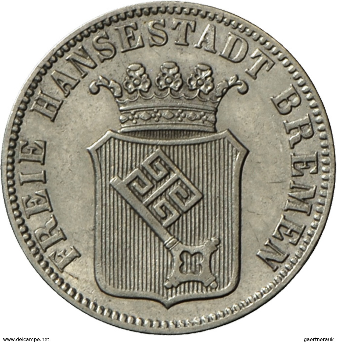 Bremen: Lot 2 Münzen: 6 Grote 1861, AKS 7 Vorzüglich, Dazu 1/2 Grote 1789 Jungk 1104, Vorzüglich. - Altri & Non Classificati
