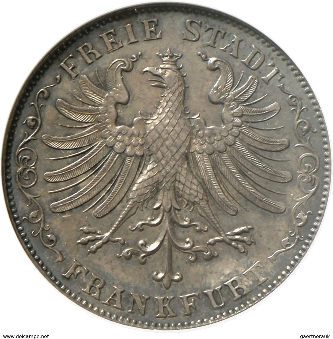 Frankfurt Am Main: Frankfurt A.M., Freie Stadt 1815-1866: 1 Gulden 1853, AKS 12, Jaeger 27, Im Holde - Otros & Sin Clasificación