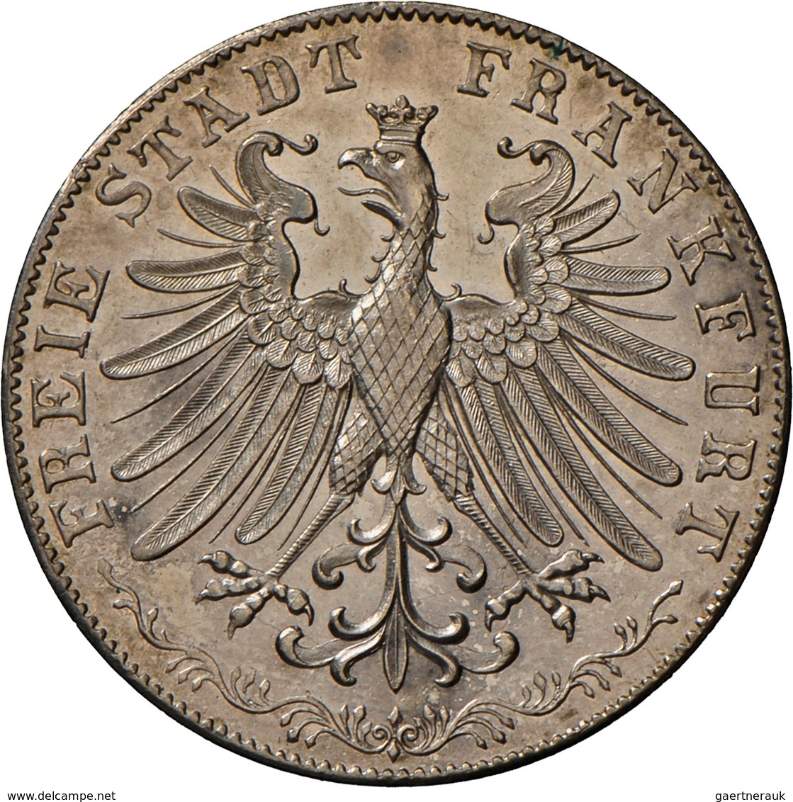 Frankfurt Am Main: Frankfurt A.M., Freie Stadt 1815-1866: Doppelgulden 1855, Religionsfrieden, AKS 4 - Altri & Non Classificati