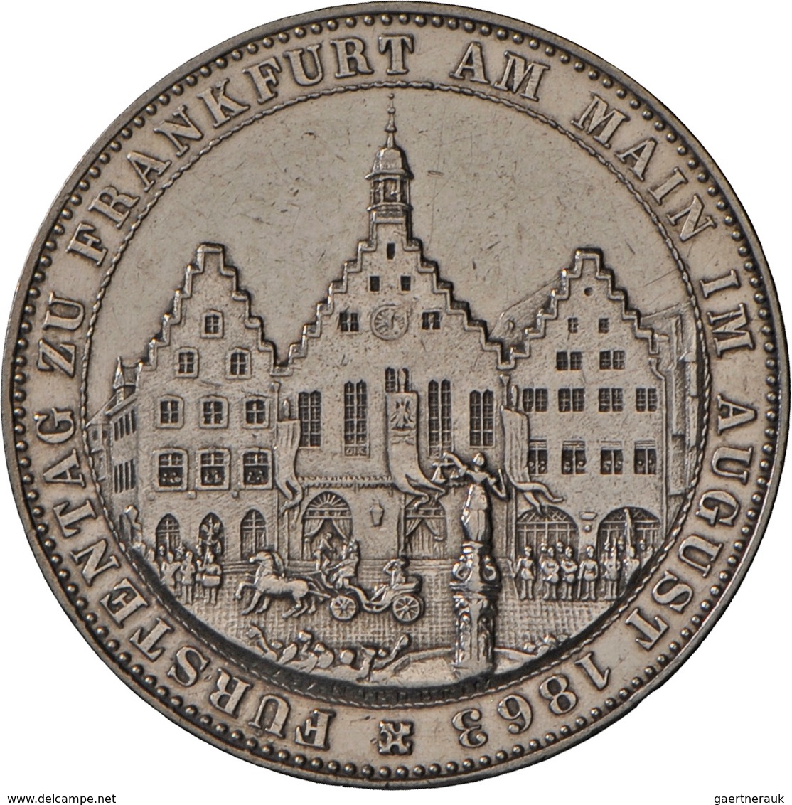 Frankfurt Am Main: Frankfurt A.M., Freie Stadt 1815-1866: Taler 1863, Fürstentag, AKS 45, Jaeger 52, - Autres & Non Classés