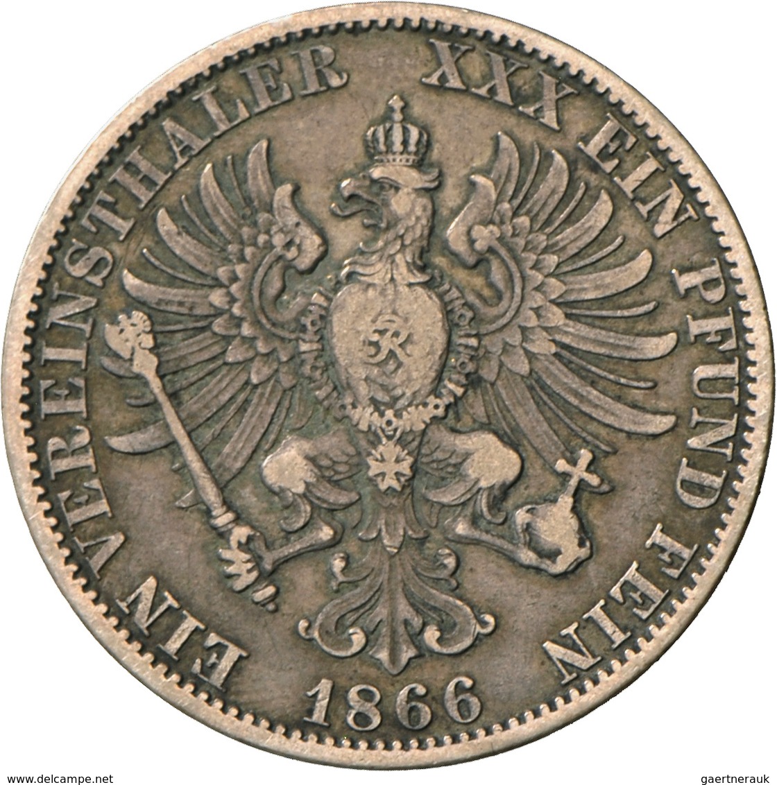 Preußen: Wilhelm I. 1861-1888, LOT 3 Münzen: Krönungstaler 1861 (AKS 116), Vereinstaler 1866 (AKS 99 - Altri & Non Classificati