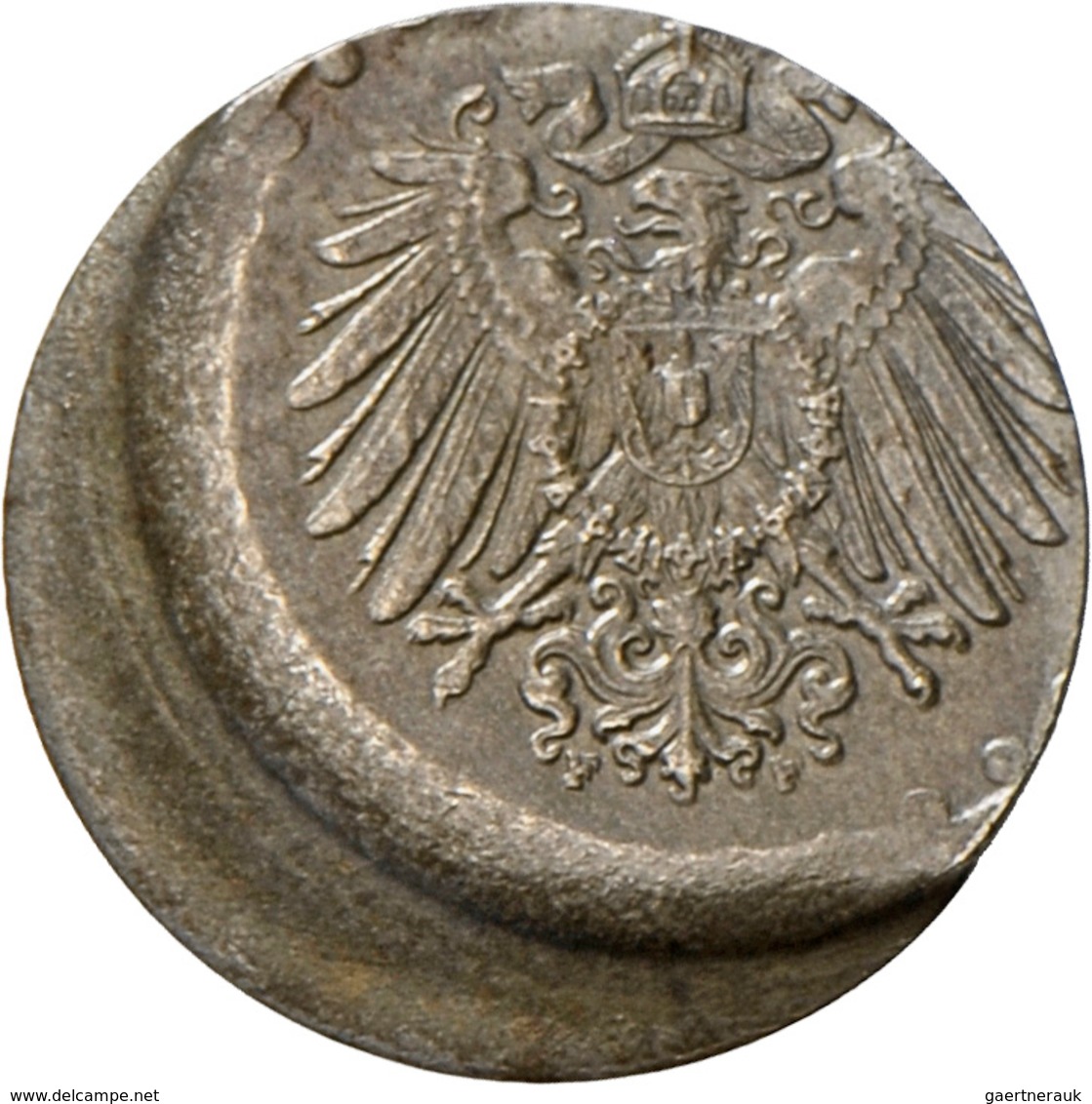 Umlaufmünzen 1 Pf. - 1 Mark: Lot 2 Münzen: 10 Pfennig 1918 - Fehlprägung Dezentriert Ca. 20%; 10 Pfe - Taler Et Doppeltaler