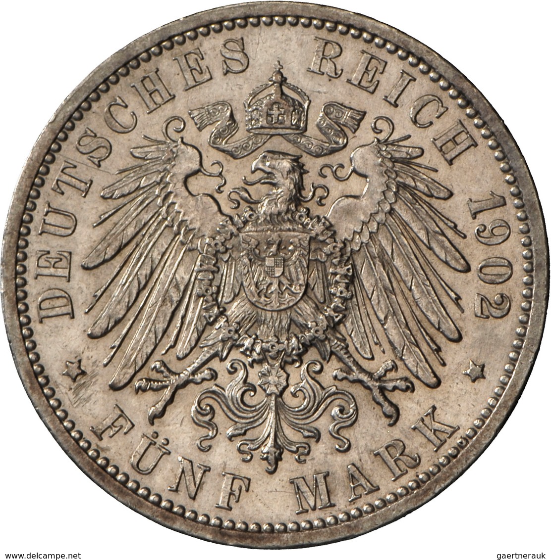 Baden: Friedrich I. 1852-1907: 5 Mark 1902, 50jähriges Regierungsjubiläum, Jaeger 31, Feine Kratzer, - Taler Et Doppeltaler