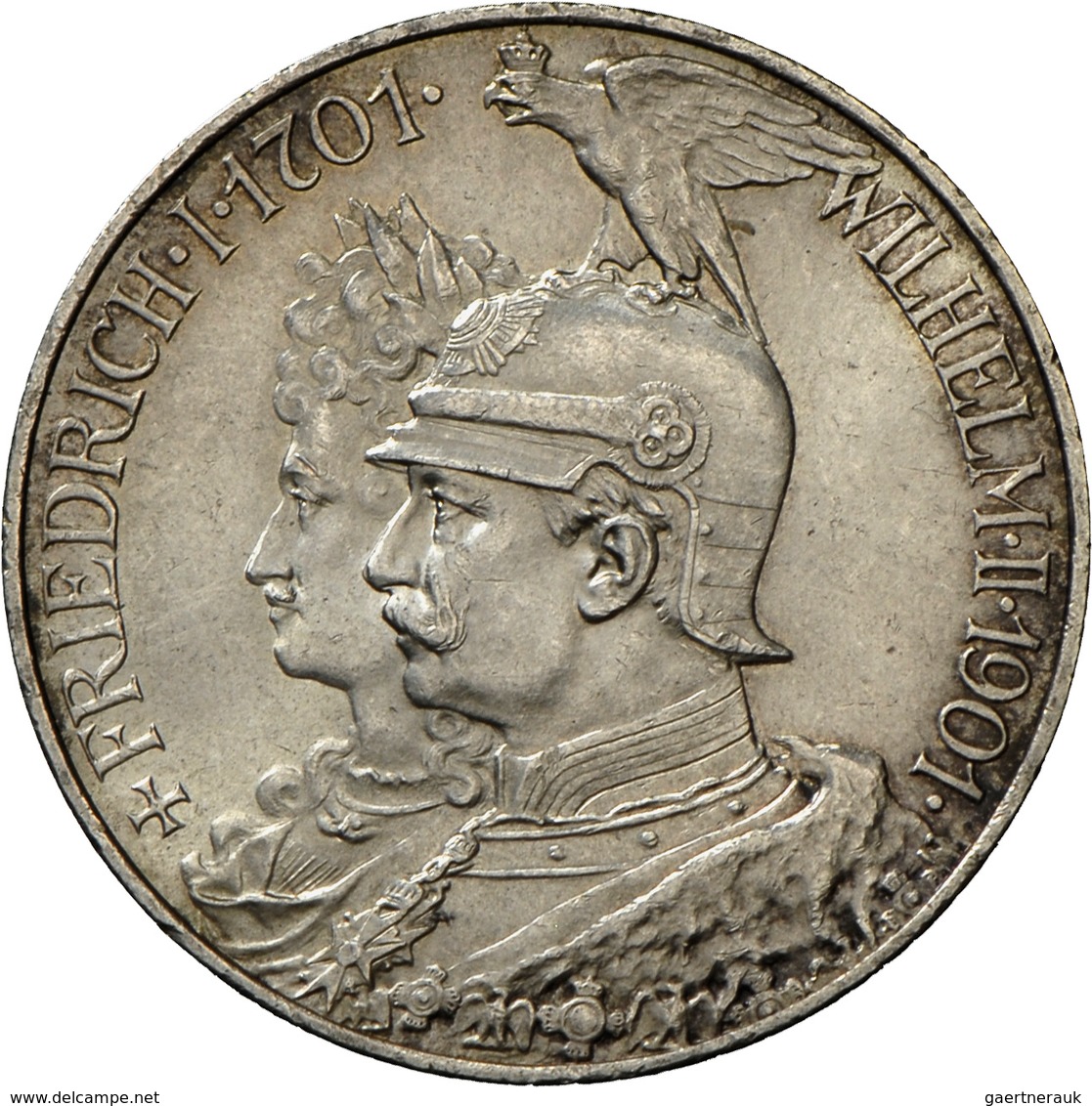 Preußen: Wilhelm II. 1888-1918: Lot 2 Stück; 5 Mark 1901 + 5 Mark 1914 A, Jaeger 106, 114, Vorzüglic - Taler Et Doppeltaler