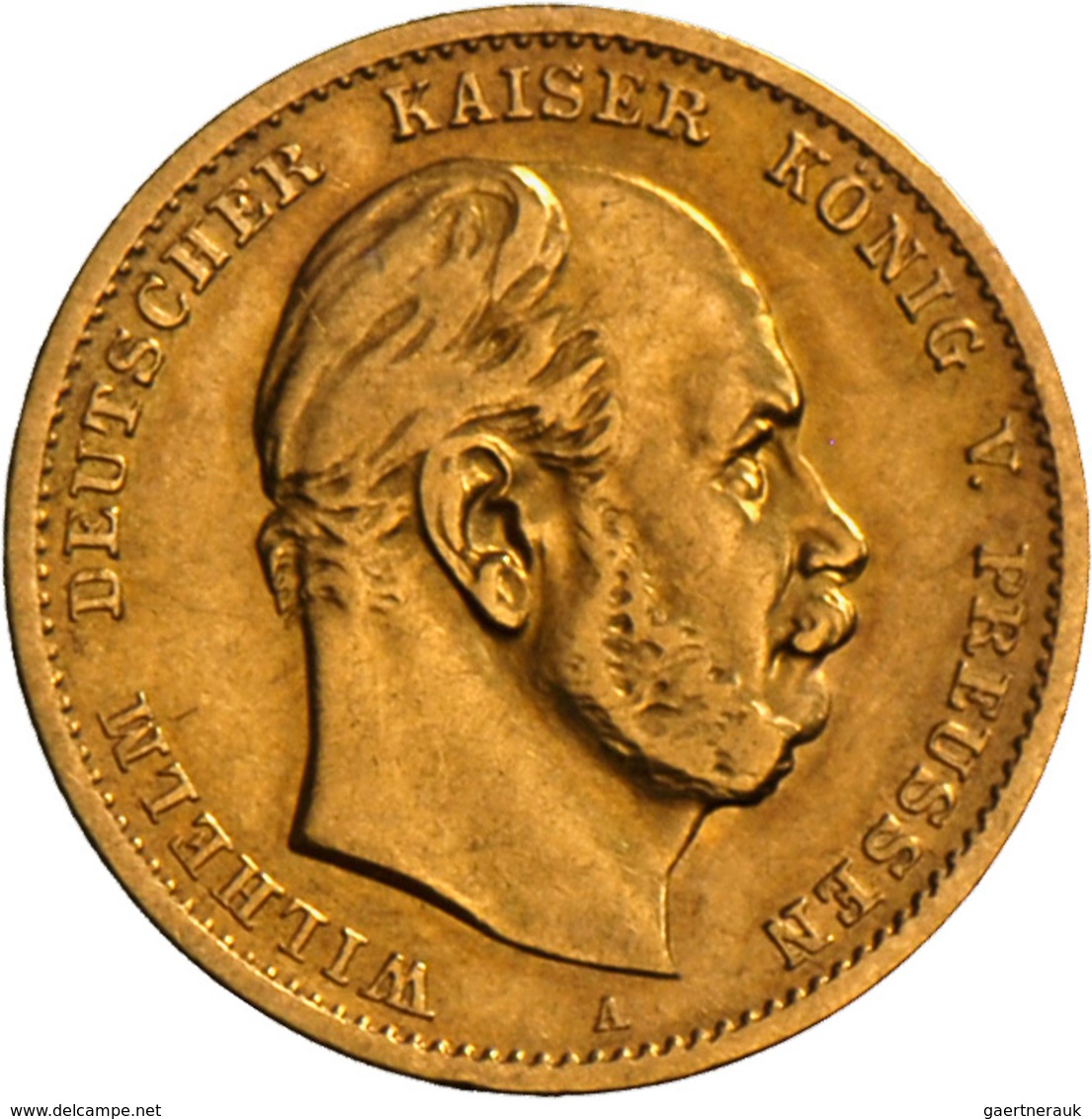 Preußen: Wilhelm I., 1861-1888: 10 Mark 1872 A, Jaeger 242, 3,93 G, 900/1000 Gold, Sehr Schön. - Gouden Munten