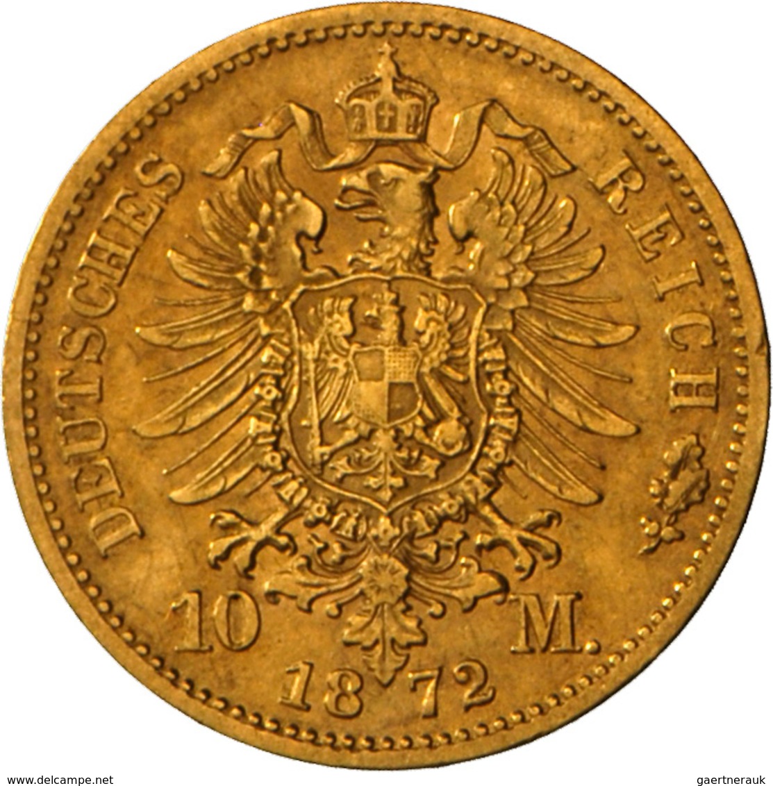 Preußen: Wilhelm I., 1861-1888: 10 Mark 1872 A, Jaeger 242, 3,93 G, 900/1000 Gold, Sehr Schön. - Monete D'oro