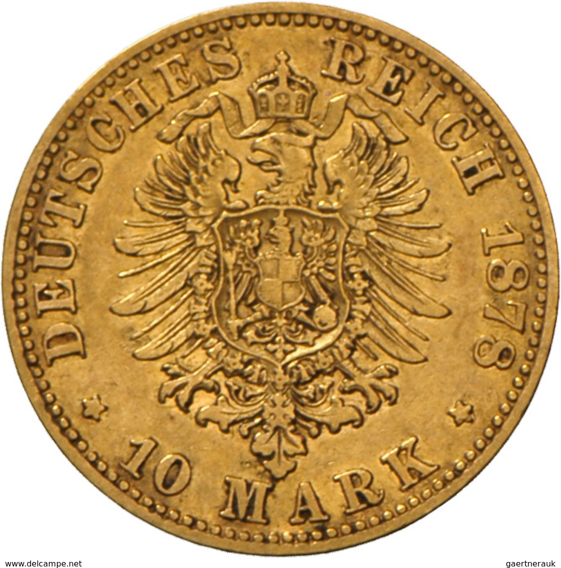 Preußen: Wilhelm I. 1861-1888: 10 Mark 1878 A, Jaeger 245, 3,92 G, 900/1000 Gold, Sehr Schön. - Monedas En Oro