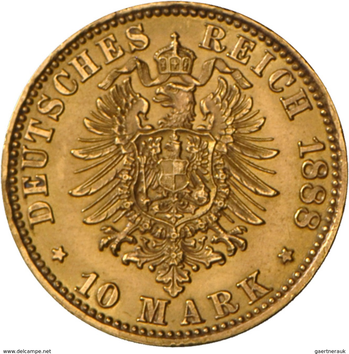 Preußen: Friedrich III. 1888: 10 Mark 1888 A, Jaeger 247, 3,99 G, 900/1000 Gold, Vorzüglich. - Monedas En Oro