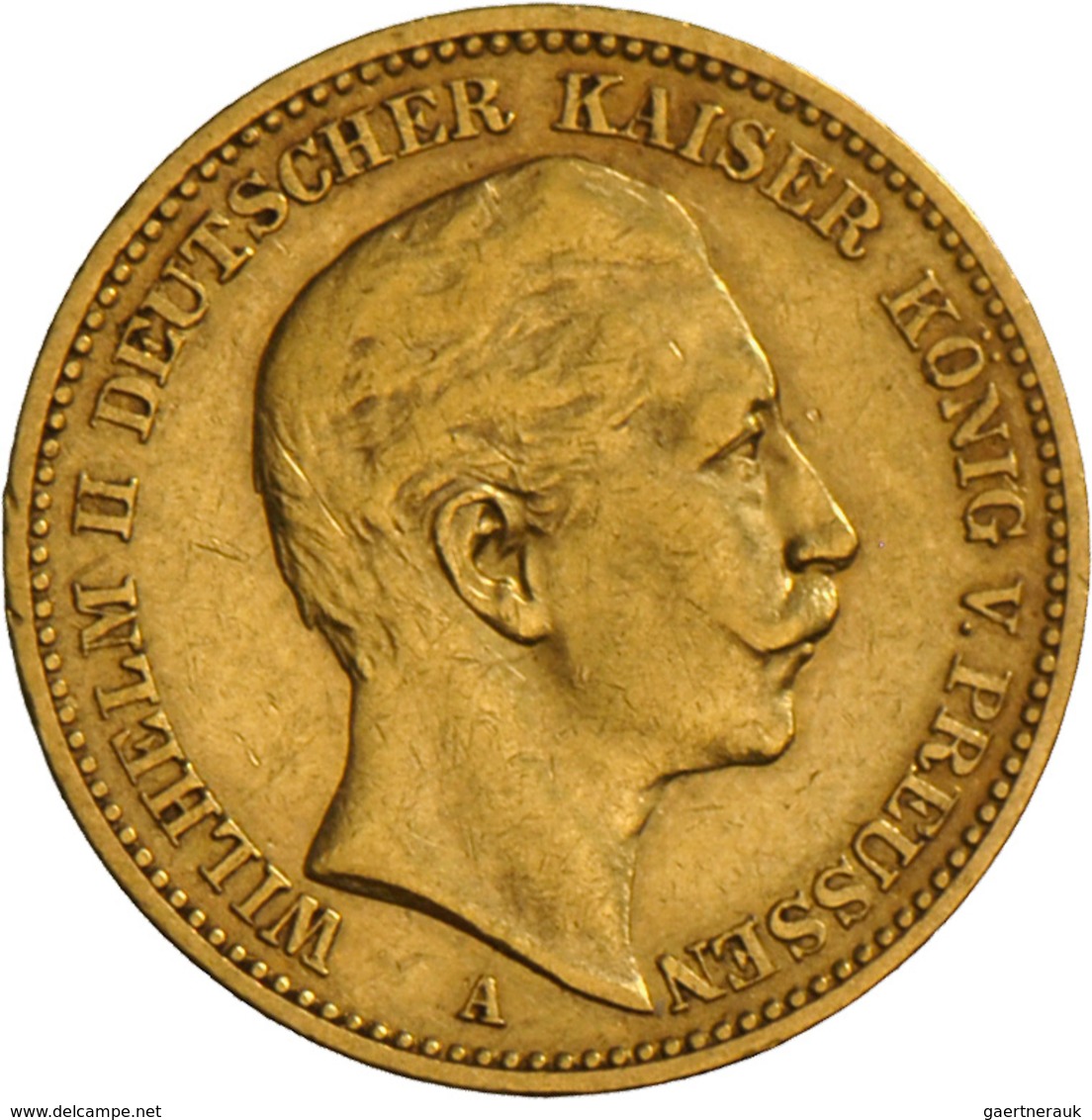 Preußen: Wilhelm II. 1888-1918: 20 Mark 1889 A, Jaeger 250, Sehr Schön. - Monedas En Oro