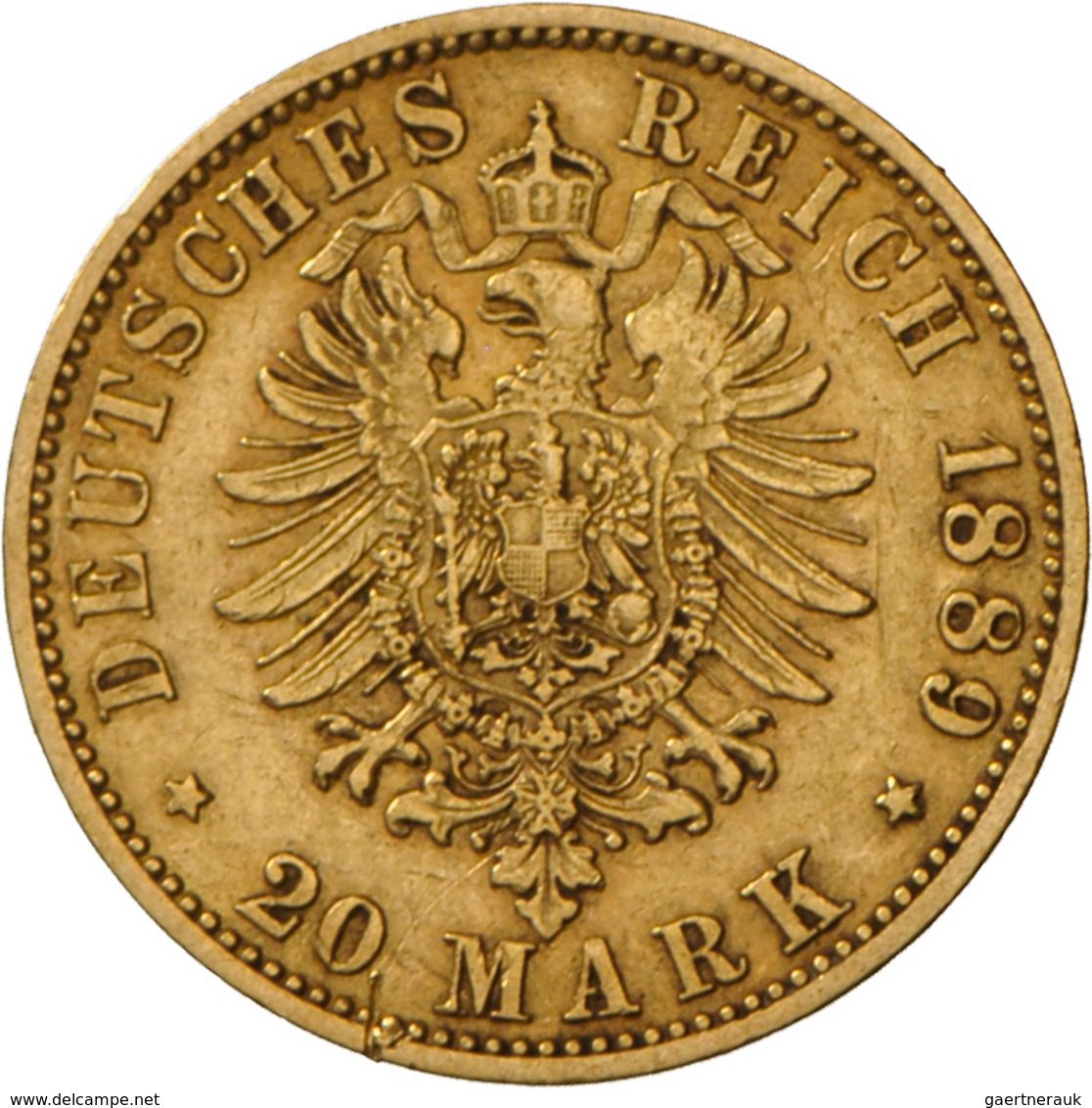 Preußen: Wilhelm II. 1888-1918: 20 Mark 1889 A, Jaeger 250, Sehr Schön. - Pièces De Monnaie D'or